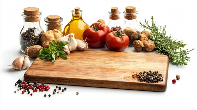 Rustic kitchen setting with fresh ingredients